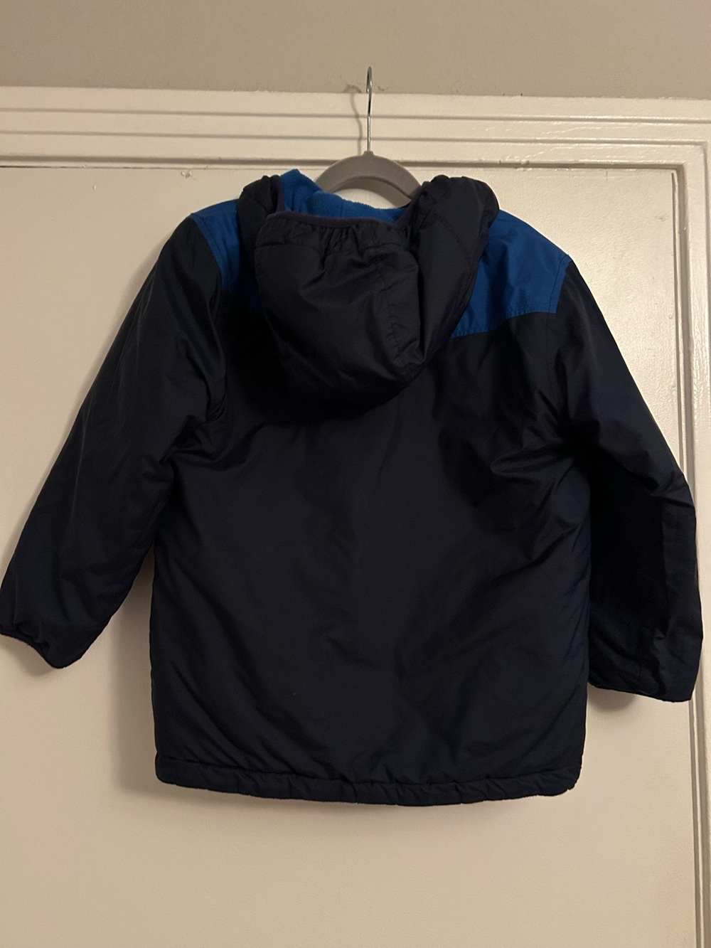 The North Face Reversible Navy & Royal Blue Hooded Jacket | youth XS (6) - Picture 3 of 9